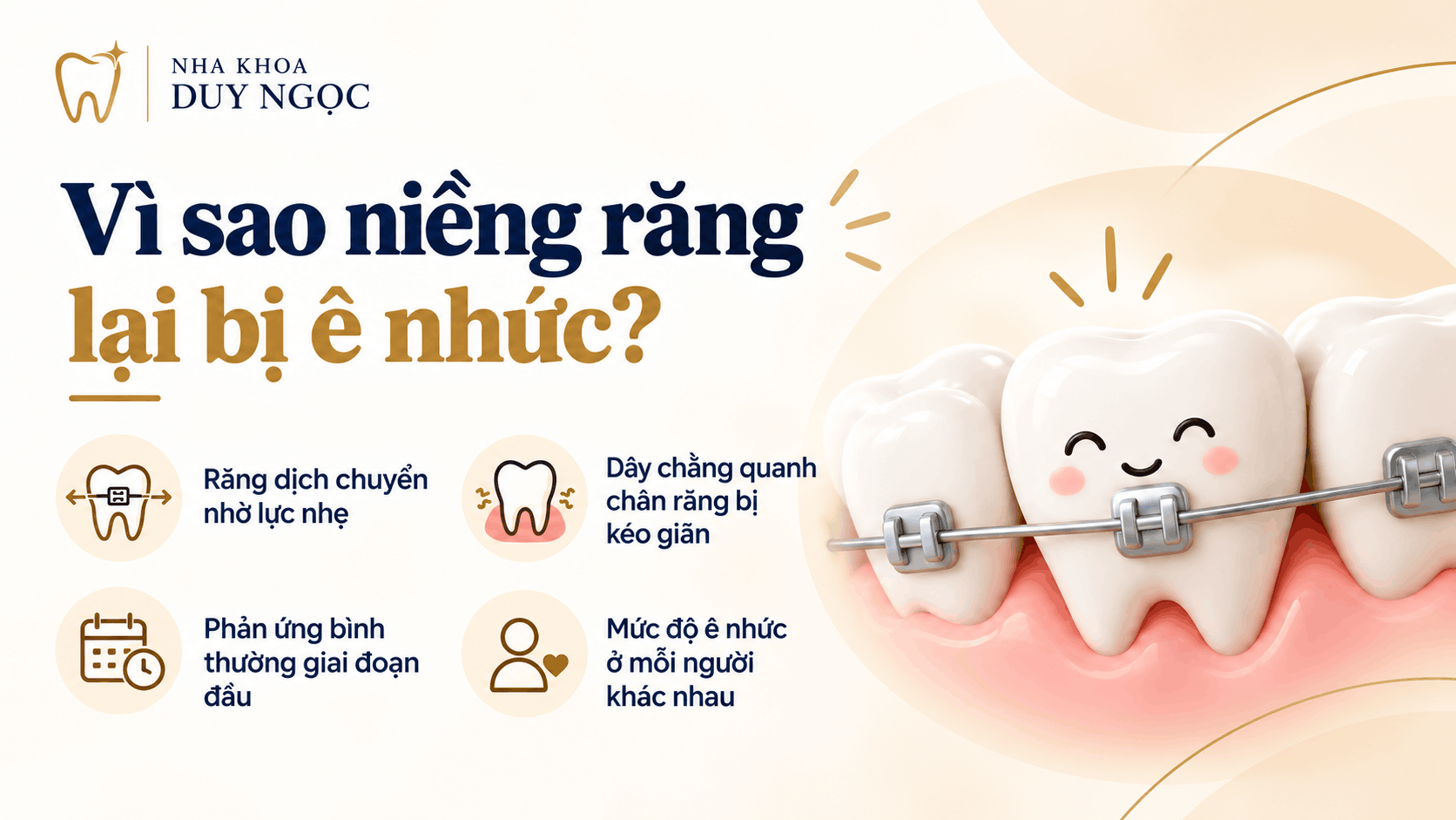 Vì sao niềng răng bị ê nhức - lý do niềng răng đau mấy ngày đầu